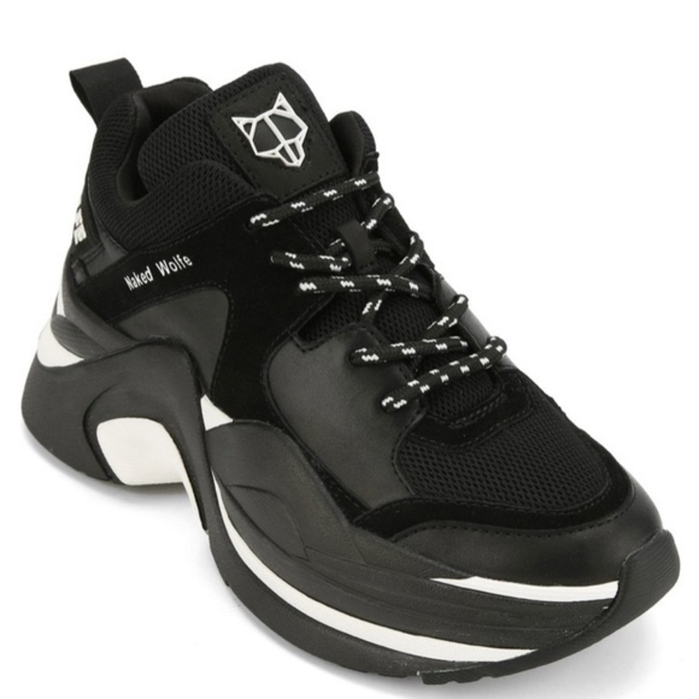 Naked Wolfe Black and White Sneakers